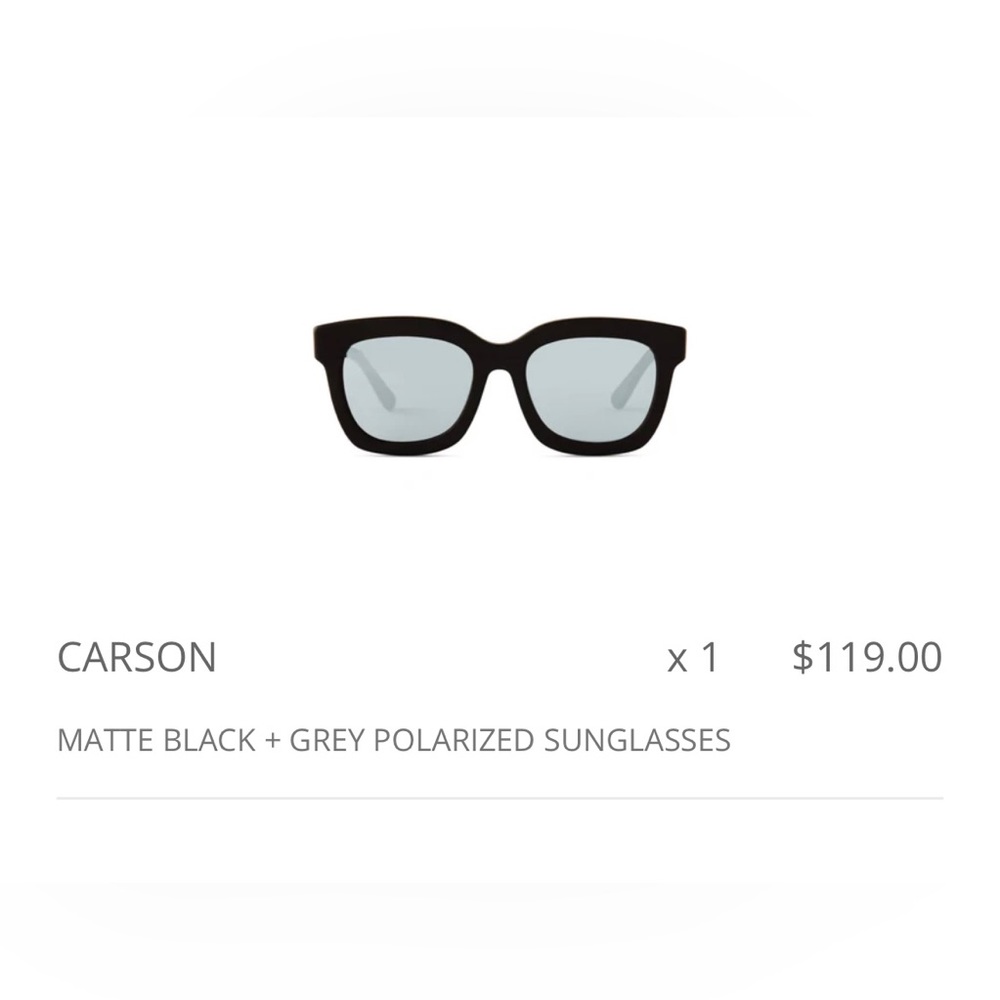 Diff Eyewear Carson Sunglasses Matte Black And Gr… - image 2